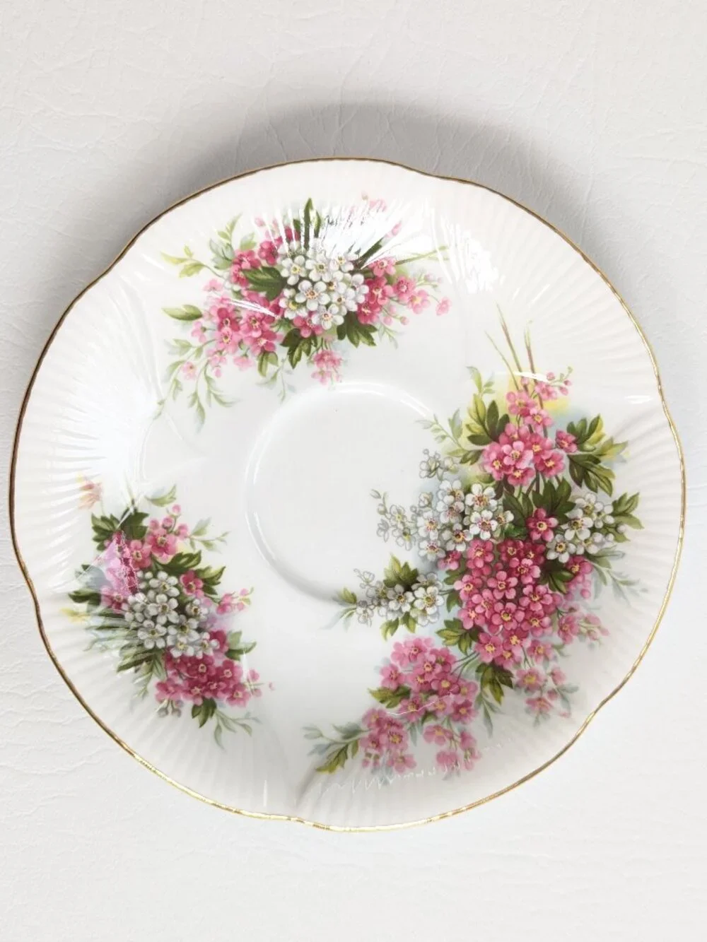 Royal Albert Blossom Time Hawthorn Teacup & Saucer Bone China England Gilt